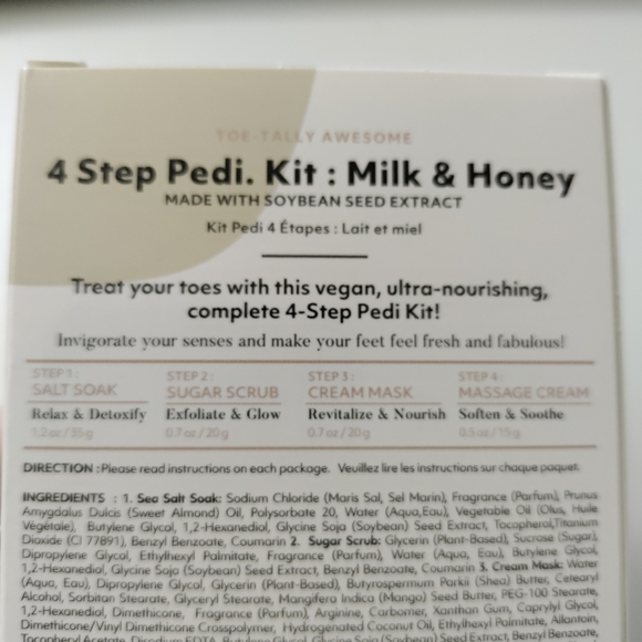 AvryBeauty 4 in 1 Pedicure Kit Lot 2 Green Tea and Milk & Honey - Picture 6 of 7